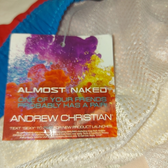 NWT Andrew Christian Stoli Rainbow Swim Trunks 🏳️🌈 Mens - Picture 7 of 9